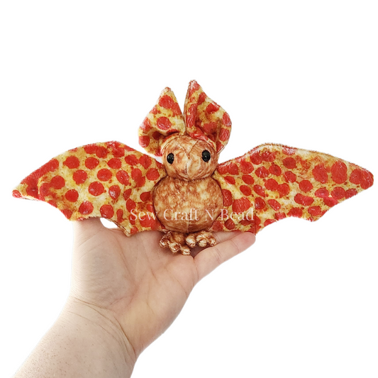 Pepperoni Pizza Bat Plush (READY TO SHIP)