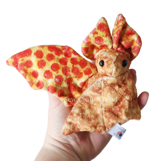Pepperoni Pizza Bat Plush (READY TO SHIP)