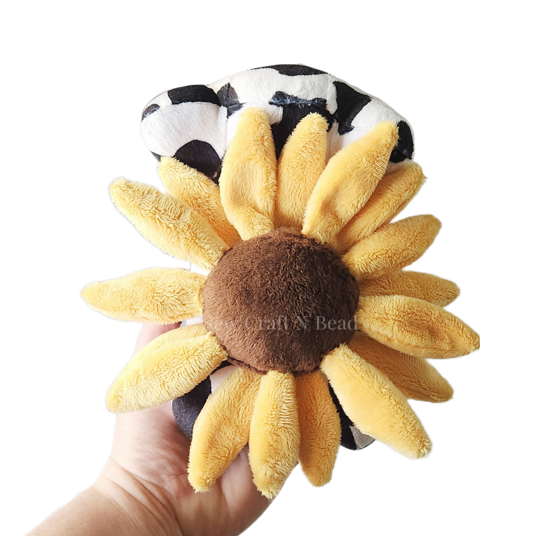Cow Sunflower Plush (READY TO SHIP)