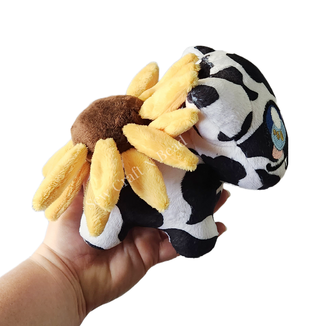 Cow Sunflower Plush (READY TO SHIP)