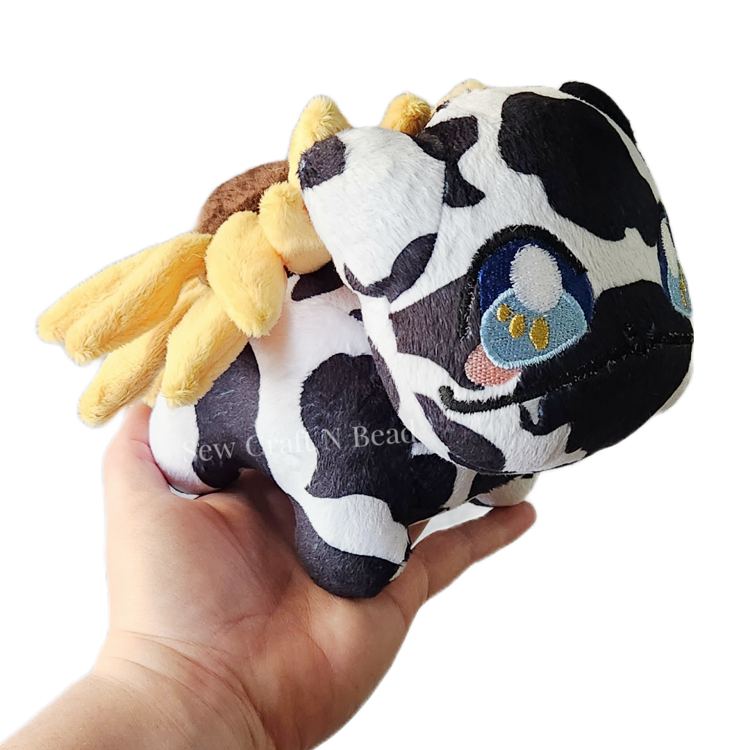 Cow Sunflower Plush (READY TO SHIP)