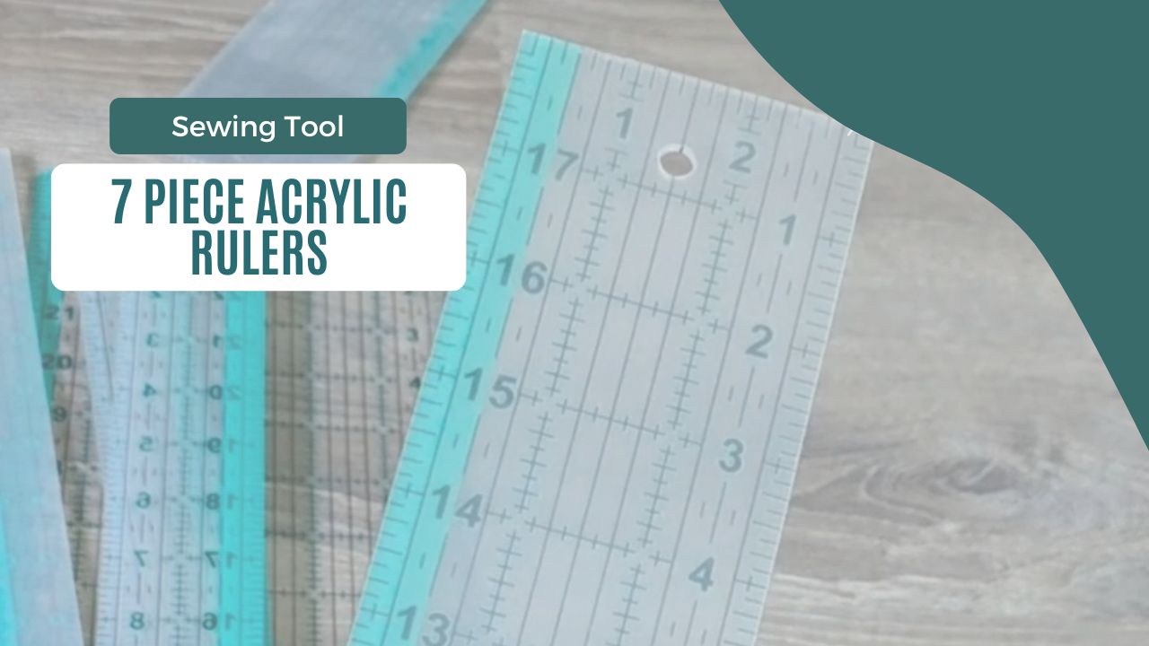 Clear Ruler For Sewing 7-Piece Acrylic Clear Rulers – SewCraftNbead