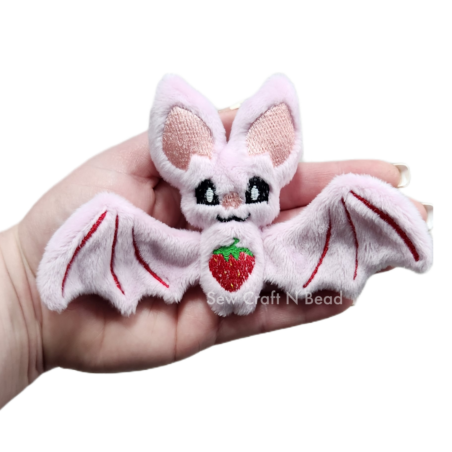 Strawberry Bat Plush (Made to Order)