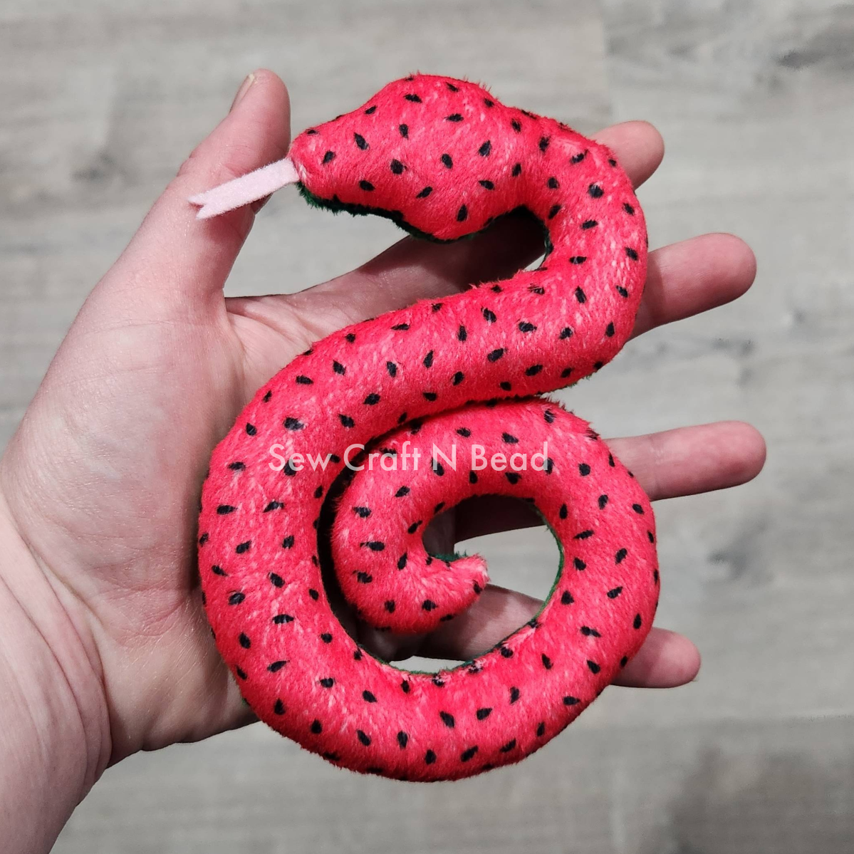 Watermelon Snake Plush (READY TO SHIP)