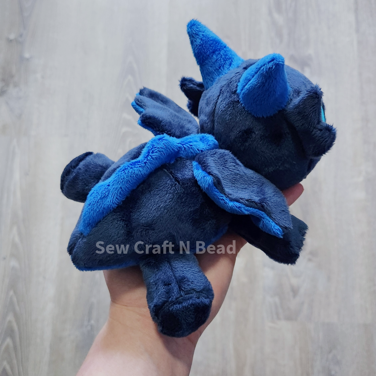 Blue Dragon Plush Laying Down (READY TO SHIP)