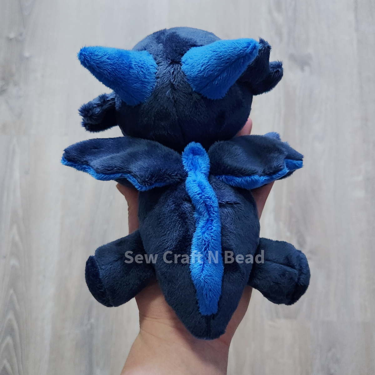 Blue Dragon Plush Laying Down (READY TO SHIP)