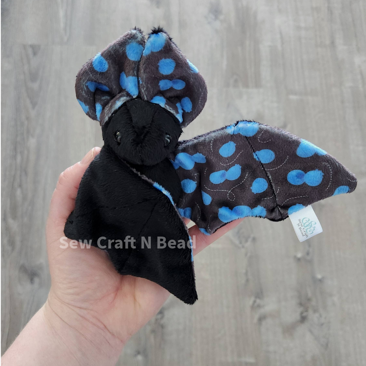 Black Blueberry Bat Plush (READY TO SHIP)