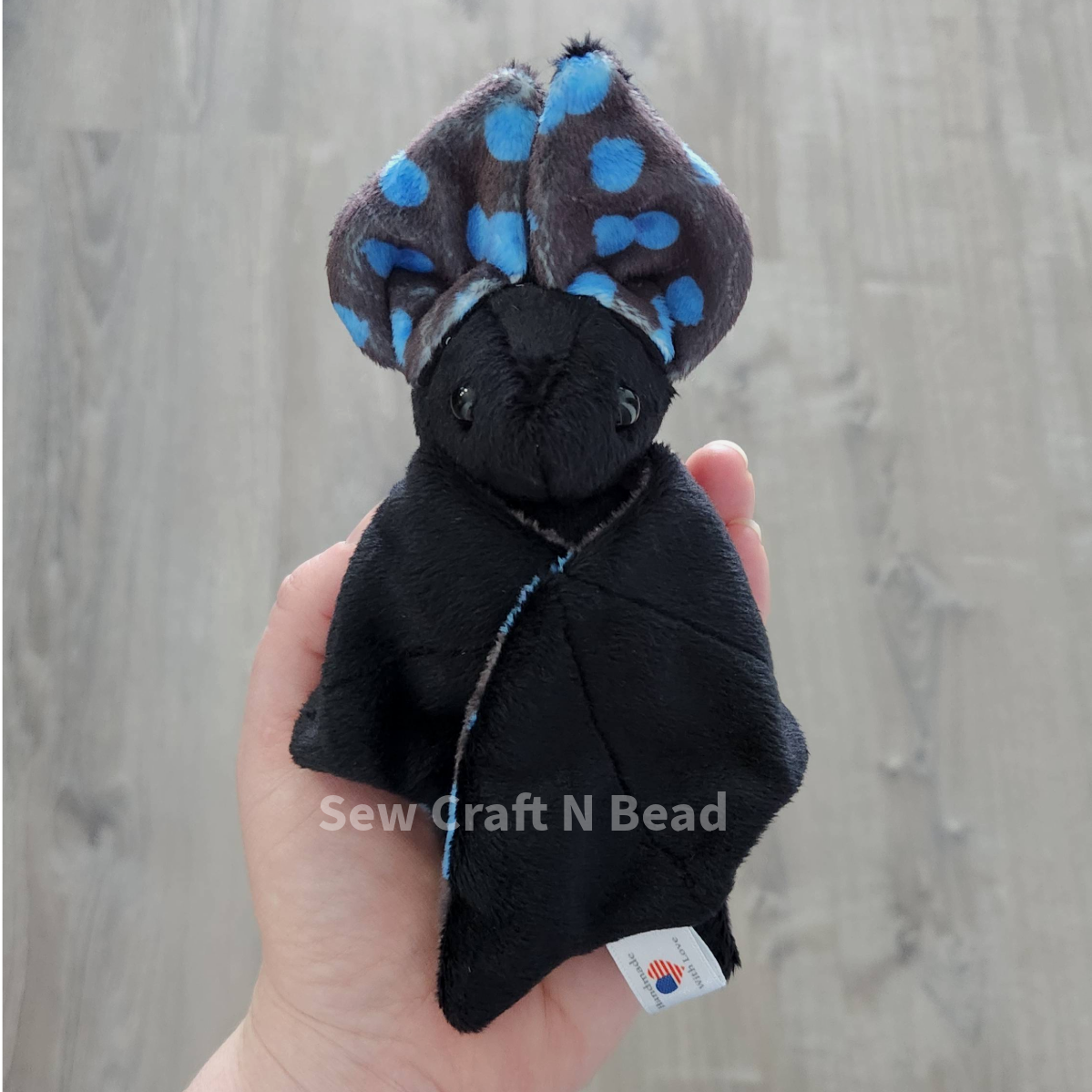 Black Blueberry Bat Plush (READY TO SHIP)