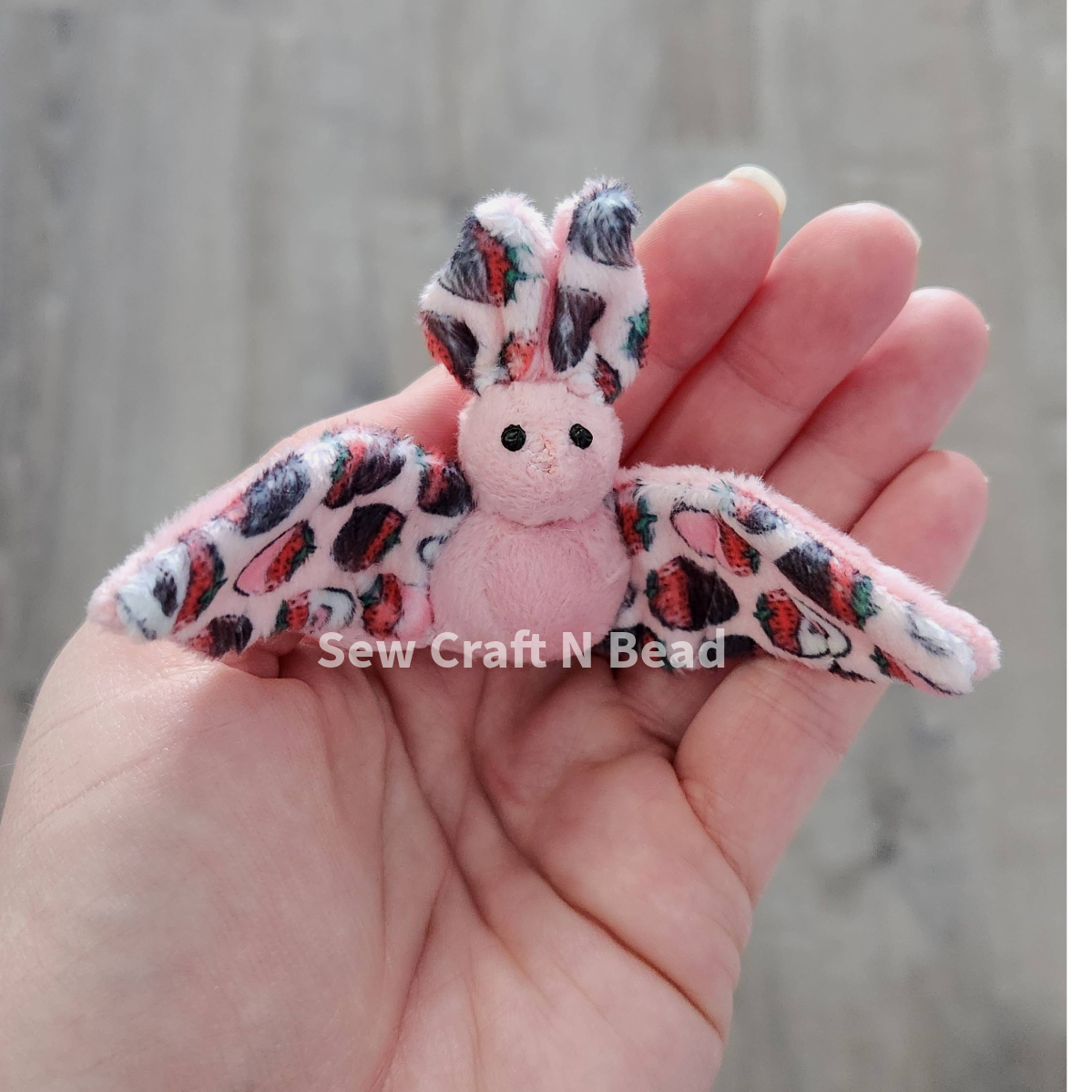 Chocolate Covered Strawberry Bat Plush (READY TO SHIP)