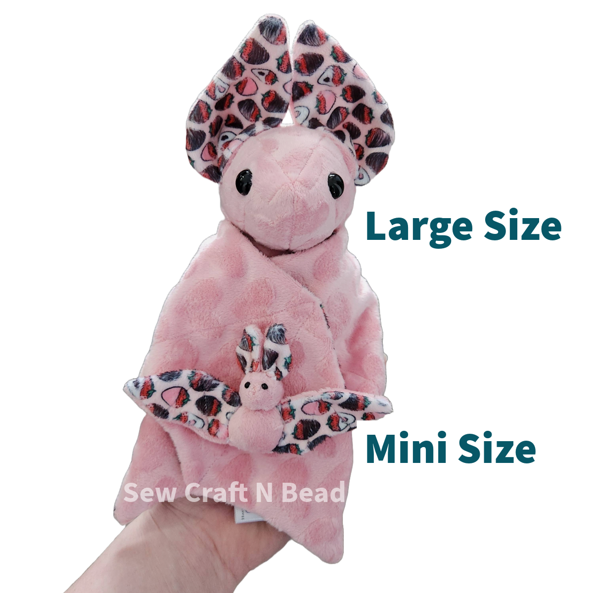 Chocolate Covered Strawberry Bat Plush (READY TO SHIP)