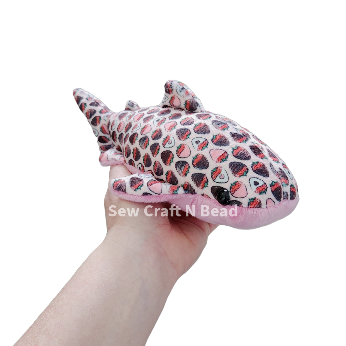 Chocolate Covered Strawberry Shark Plush (READY TO SHIP)