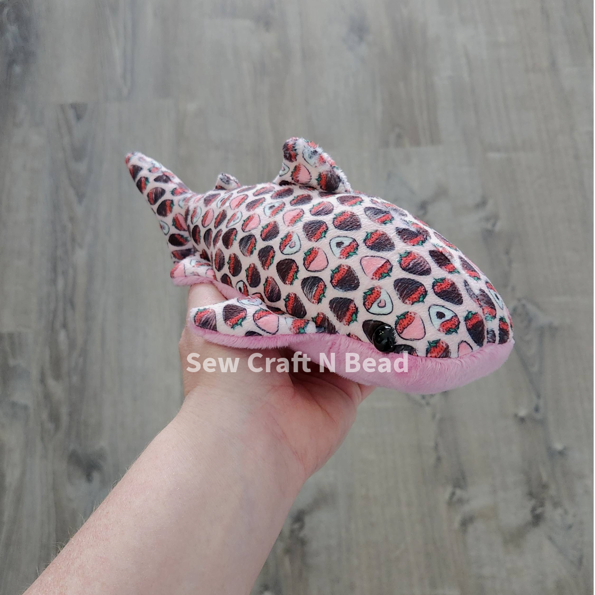 Chocolate Covered Strawberry Shark Plush (READY TO SHIP)