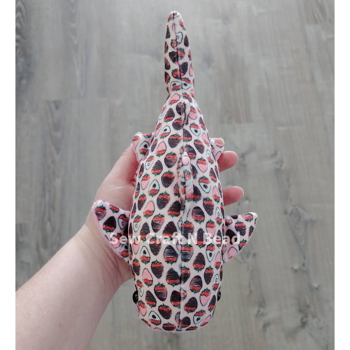 Chocolate Covered Strawberry Shark Plush (READY TO SHIP)