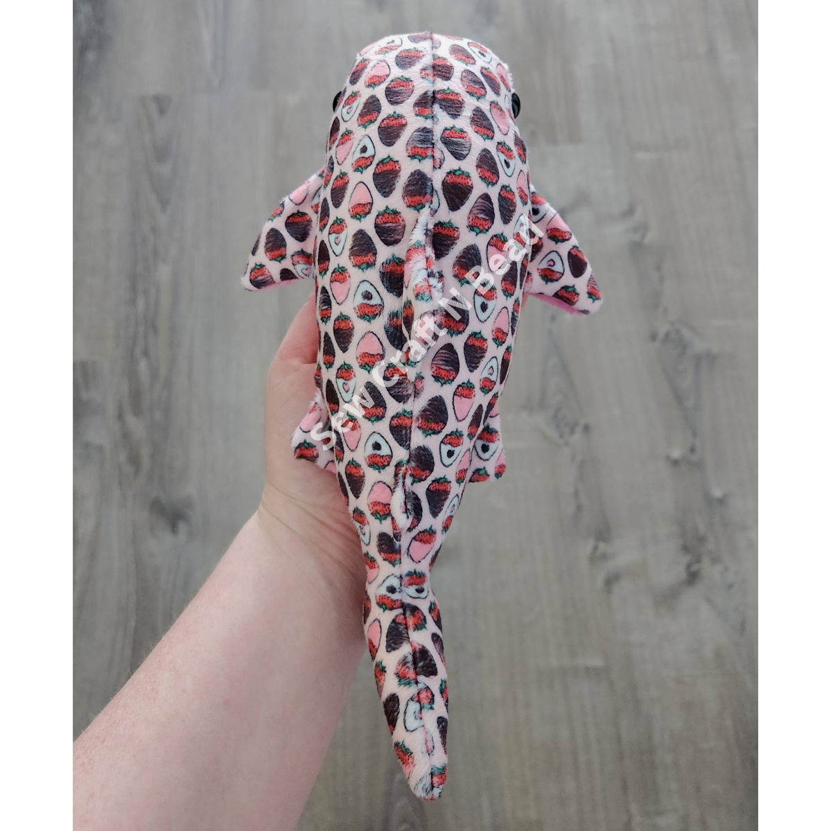 Chocolate Covered Strawberry Shark Plush (READY TO SHIP)