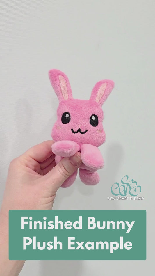 Bunny Rabbit Beanie Plush Laying - ITH Embroidery PATTERN