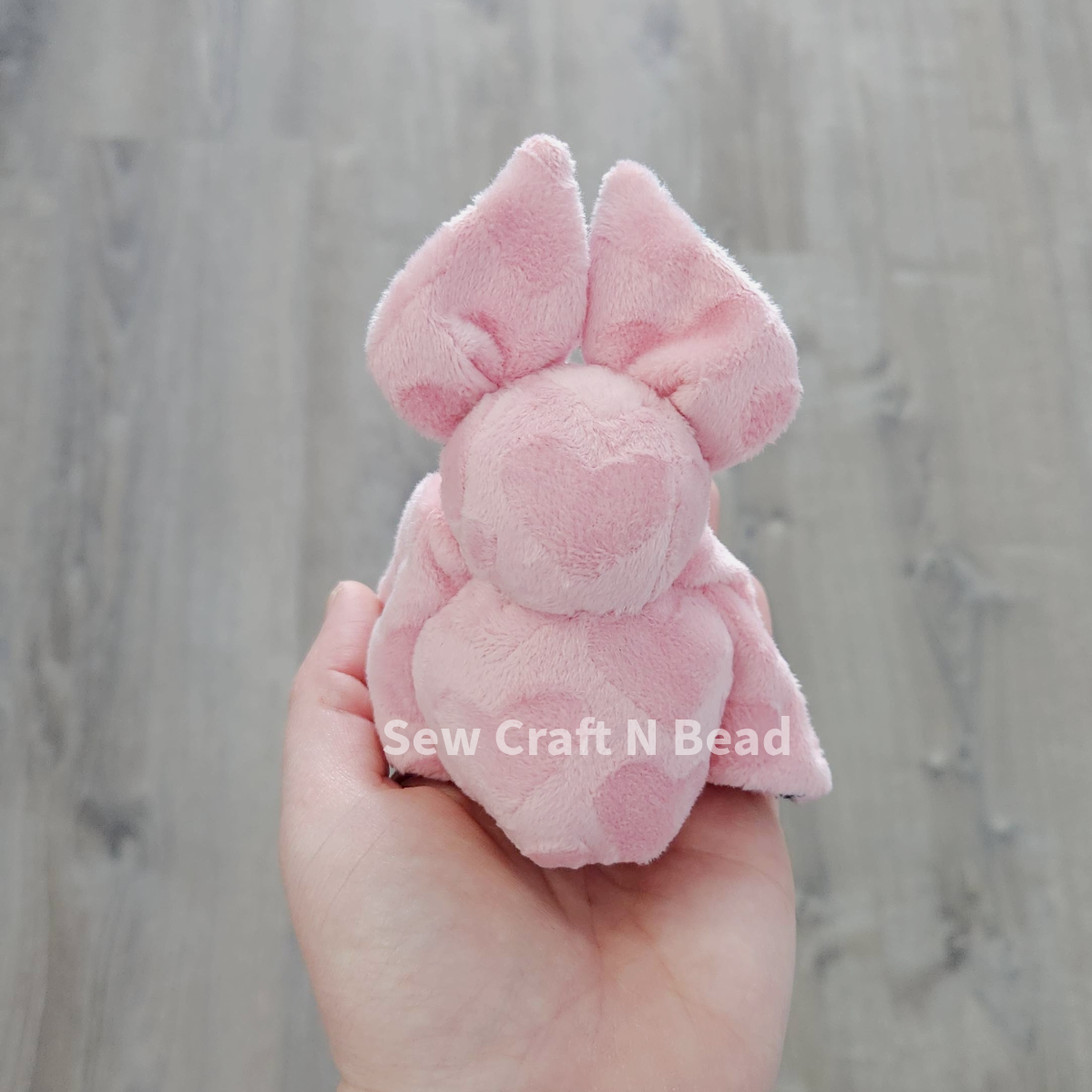 Pink and Red Rose Bat Plush (READY TO SHIP)