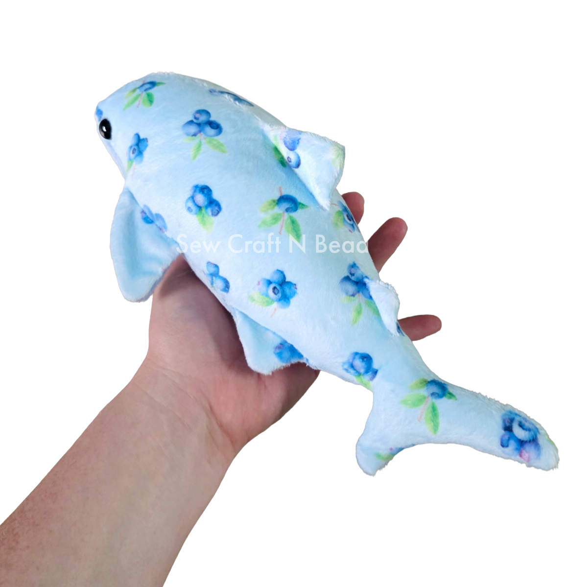Blueberry Whale Shark Plush (READY TO SHIP)