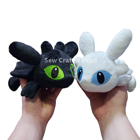 Night or Light Dragon Plush (READY TO SHIP)