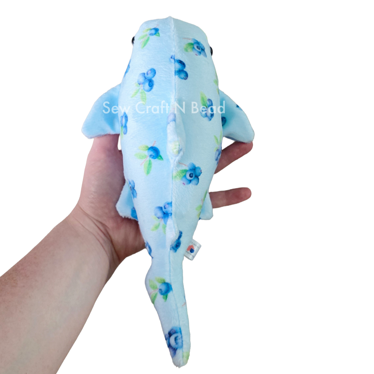 Blueberry Whale Shark Plush (READY TO SHIP)