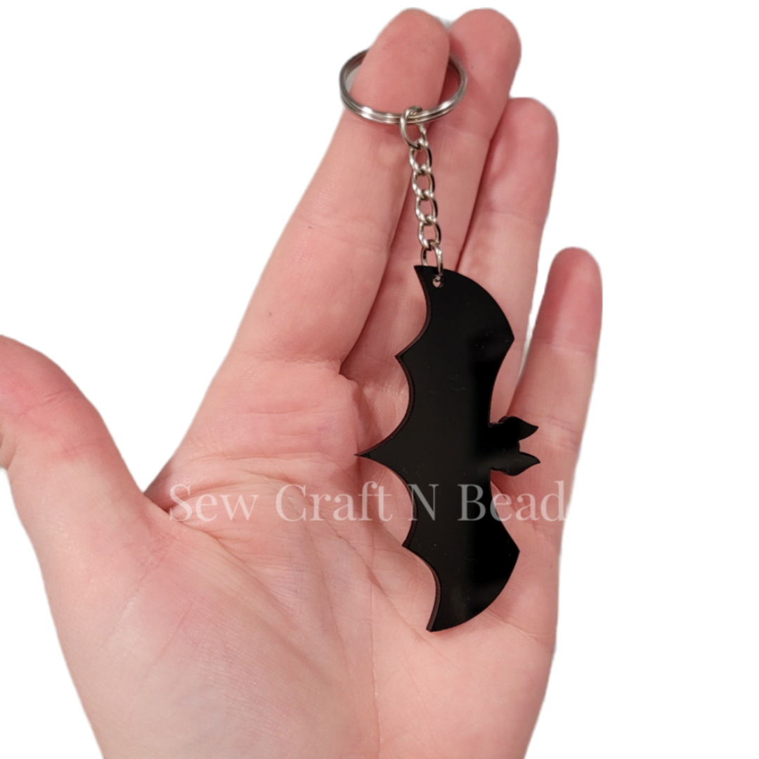Black Bat Acrylic Keychain