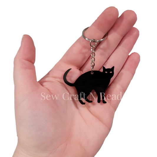 Black Cat Acrylic Keychain