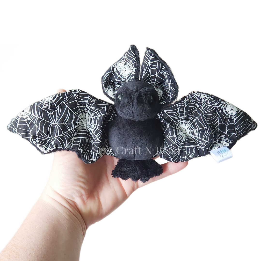 Black Spiderweb Bat Plush (MADE TO ORDER)