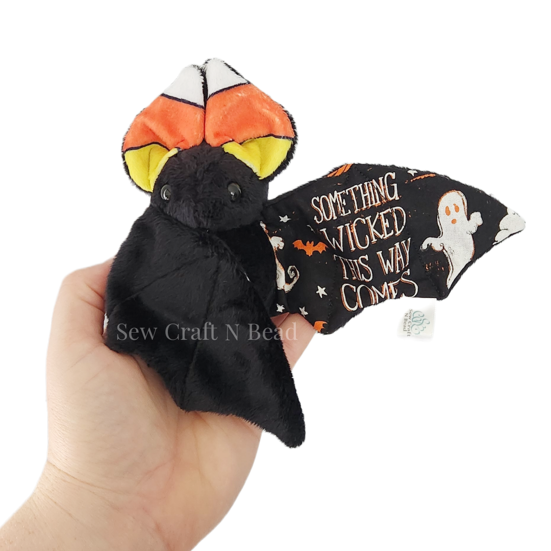 Halloween Wicked Candy Corn Ear Bat Plush (READY TO SHIP)