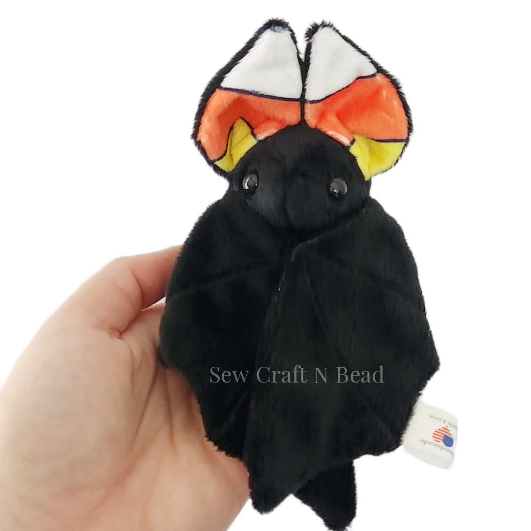 Halloween Wicked Candy Corn Ear Bat Plush (READY TO SHIP)